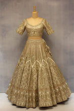 Load image into Gallery viewer, Ivory Raw Silk Double Dupatta Lehenga Set