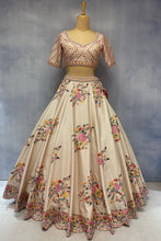 Load image into Gallery viewer, Pink Raw Silk Double Dupatta Lehenga Set