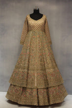 Load image into Gallery viewer, Peach Organza Lehenga Set