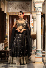 Load image into Gallery viewer, Black lehenga set
