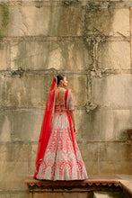 Load image into Gallery viewer, Silver Work Red Lehenga Set