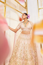 Load image into Gallery viewer, diksha D20 - Vanilla Silk Raw Silk Zardosi Bridal Lehenga Set