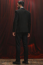 Load image into Gallery viewer, Black Jacquard Textured Tuxedo