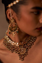 Load image into Gallery viewer, Green Raw Silk Double Dupatta Lehenga Set