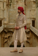 Load image into Gallery viewer, Gold Sherwani Zardozi Embroidery Set