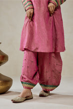 Load image into Gallery viewer, Rose Pink Crinkle Tissue Suit Salwar Set