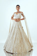 Load image into Gallery viewer, MUKTI BEIGE - MUKTI ORGANZA LEHENGA SET