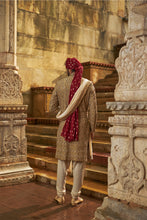 Load image into Gallery viewer, Gold Dupion Silk Sherwani Set