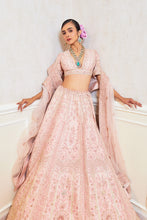Load image into Gallery viewer, FP Peacock - Rosy Dream Raw Silk Zardosi Bridal Lehenga Set