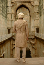 Load image into Gallery viewer, Gold Woven Banarasi Sherwani Set
