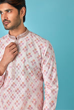 Load image into Gallery viewer, Offwhite Paradise Multicolour Chanderi Jacquard Kurta