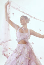 Load image into Gallery viewer, PARAGON H LAVENDER - FLORAL ORGANZA LEHENGA SET