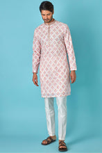 Load image into Gallery viewer, Offwhite Paradise Multicolour Chanderi Jacquard Kurta