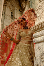 Load image into Gallery viewer, Gold Lehenga Set