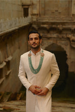 Load image into Gallery viewer, Ivory All Over Geometric Embroidered Sherwani Set