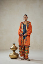 Load image into Gallery viewer, Orange Model Silk Cape With Patola Silk Salwar Set