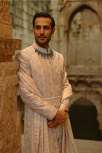Load image into Gallery viewer, Grey Silver Embroidered Sherwani Set