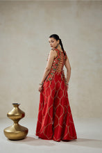 Load image into Gallery viewer, Red Patola Silk With Worked Sharara Set