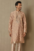 Load image into Gallery viewer, Peachy Radiance: Abstract Floral Sequin Kurta
