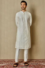 Load image into Gallery viewer, Ivory Geometric Elegance Chanderi Silk Kurta