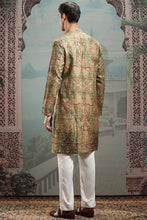 Load image into Gallery viewer, Multicolor Floral Printed Silk Kurta with Embellishments