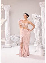 Load image into Gallery viewer, Clara Pearl Drape Saree