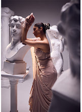 Load image into Gallery viewer, Clara Pearl Drape Saree