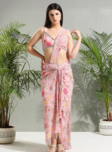 Load image into Gallery viewer, Blush Pink Slit saree