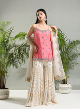 Load image into Gallery viewer, Blush Pink and Ivory sharara set