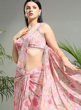 Load image into Gallery viewer, Blush Pink Slit saree