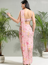 Load image into Gallery viewer, Blush Pink Slit saree