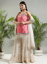Load image into Gallery viewer, Blush Pink and Ivory sharara set
