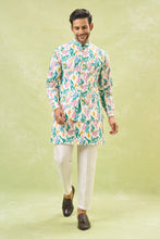 Load image into Gallery viewer, Multi Coloured Embossed Kurta-Jacket Set