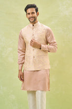 Load image into Gallery viewer, Pink Brocade Kurta-Jacket Set