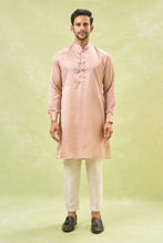 Load image into Gallery viewer, Pink Brocade Kurta-Jacket Set