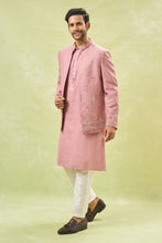 Load image into Gallery viewer, Purple Embroidered Indo-Western Set