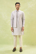 Load image into Gallery viewer, Grey Embroidered Kurta-Jacket Set