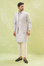 Load image into Gallery viewer, Grey Embroidered Kurta-Jacket Set