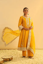 Load image into Gallery viewer, Asmira - Mustard Long Kurta with Palazzo & Dupatta