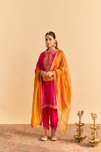 Load image into Gallery viewer, Amal - Hotpink A-line Kurta with Dhoti