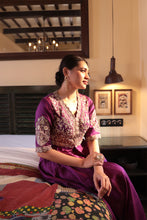 Load image into Gallery viewer, PURPLE EMBROIDERD GOWN