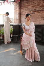Load image into Gallery viewer, PINK EMBROIDERED SAREE