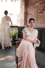Load image into Gallery viewer, PINK EMBROIDERED SAREE