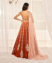 Load image into Gallery viewer, BURNT ORANGE LEHENGA SET
