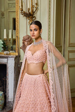 Load image into Gallery viewer, Rose Gold Pearl Drop Lehenga Set