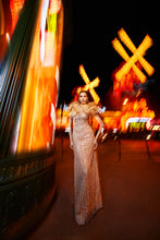 Load image into Gallery viewer, Champagne Column Gown