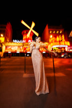 Load image into Gallery viewer, Champagne Column Gown