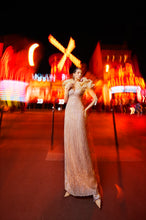 Load image into Gallery viewer, Champagne Column Gown