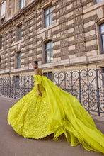 Load image into Gallery viewer, Neon Yellow Sequin Lehenga Set