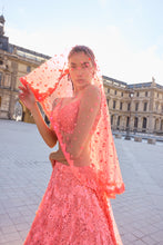 Load image into Gallery viewer, Neon Peach Sequin Lehenga Set